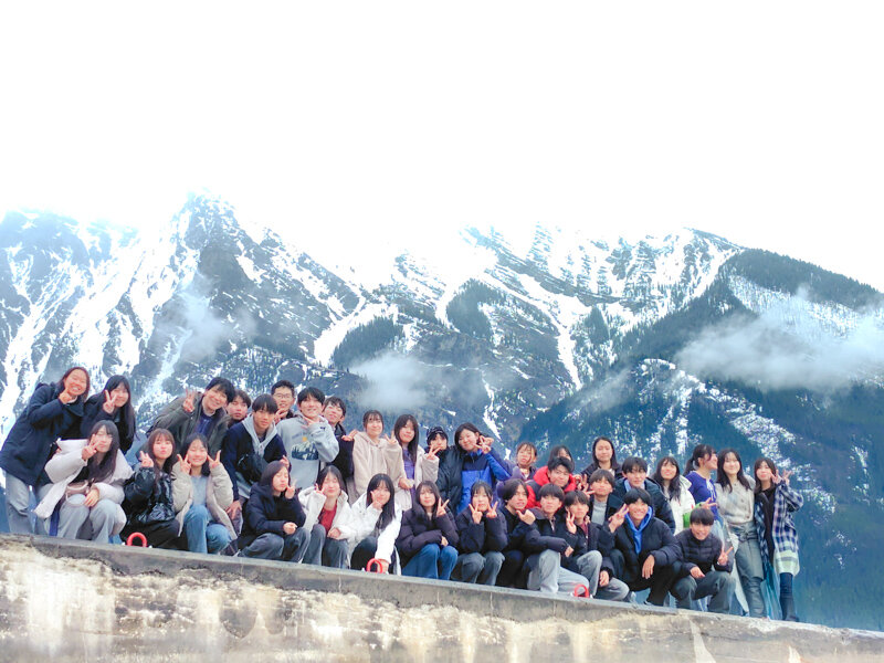 雪景色のバンフ遠足（カルガリー班）